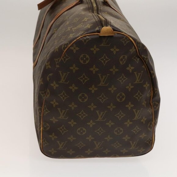 LOUIS VUITTON Monogram Keepall 55 Boston Bag M41424 LV Auth 134396 - Picture 4 of 16